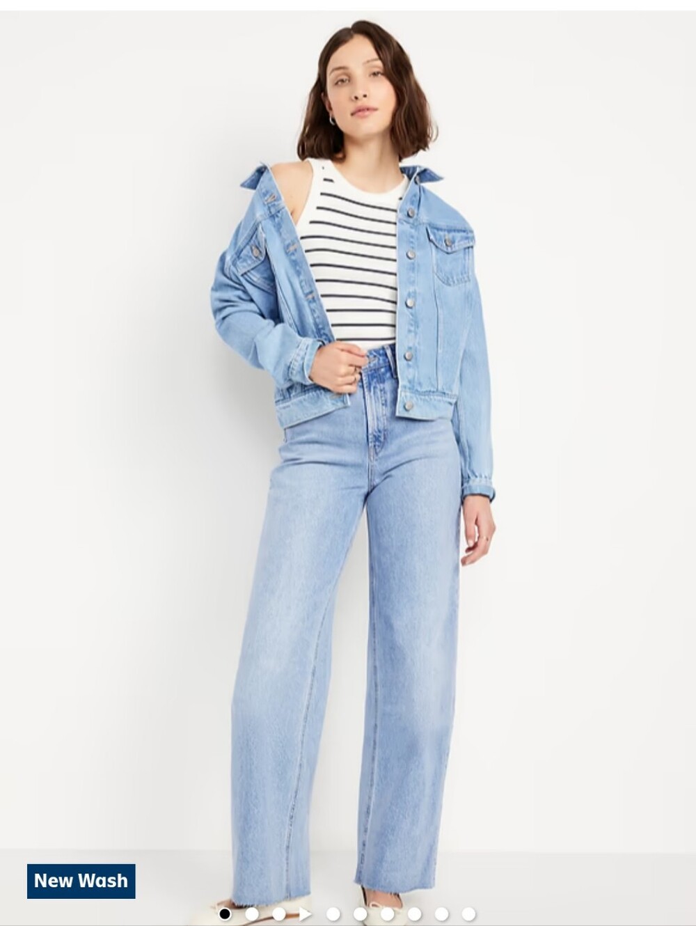Old Navy Light Blue Wide-Leg Jeans